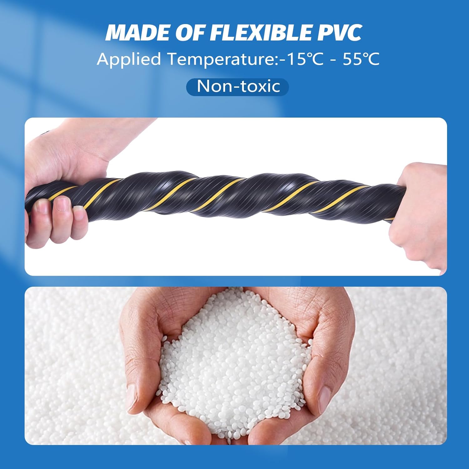 Heavy Duty 6.5FT PVC Cable Protector with 3 Channels for Indoor Outdoor Use - Image 5