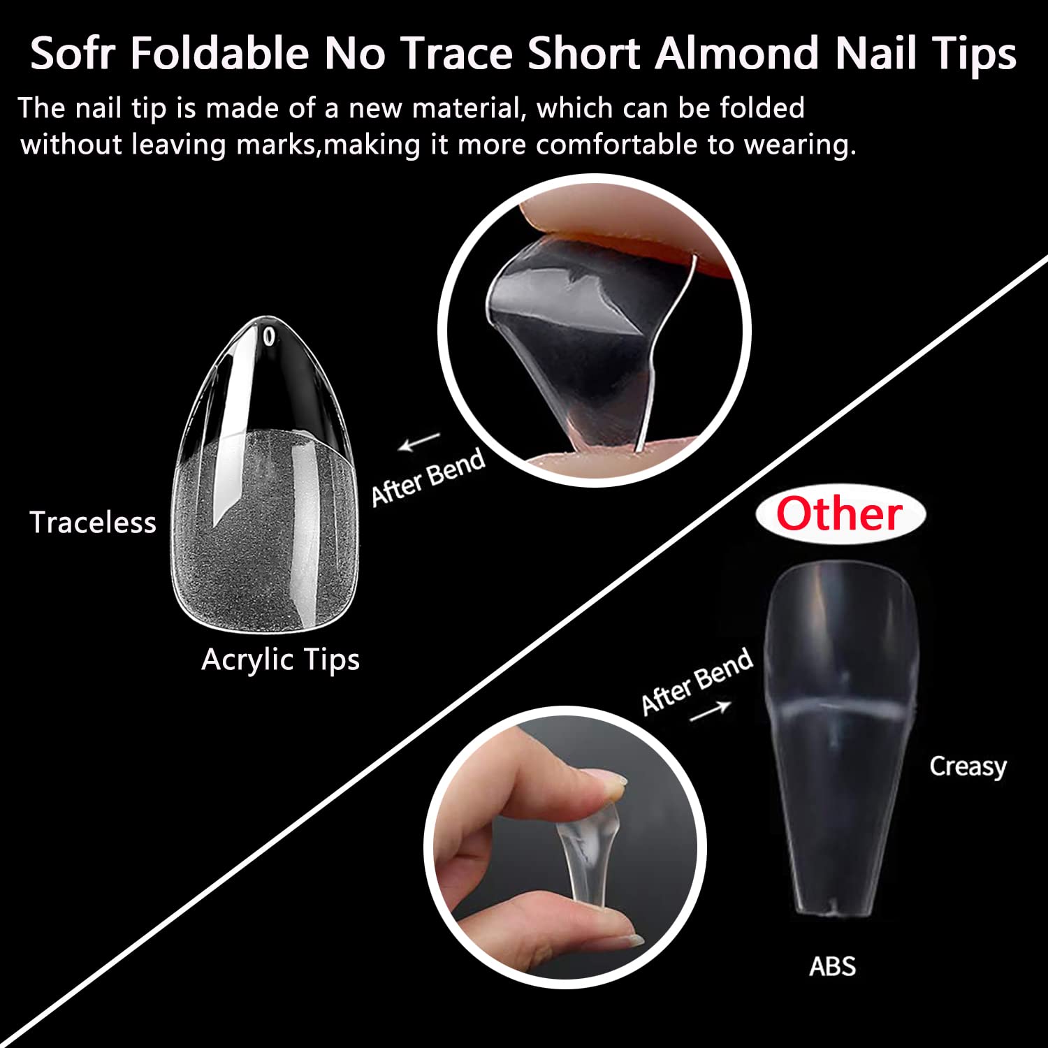 120Pcs Soft Gel Short Almond Fake Nails Half Matte Full Cover Press-On Tips - Image 3