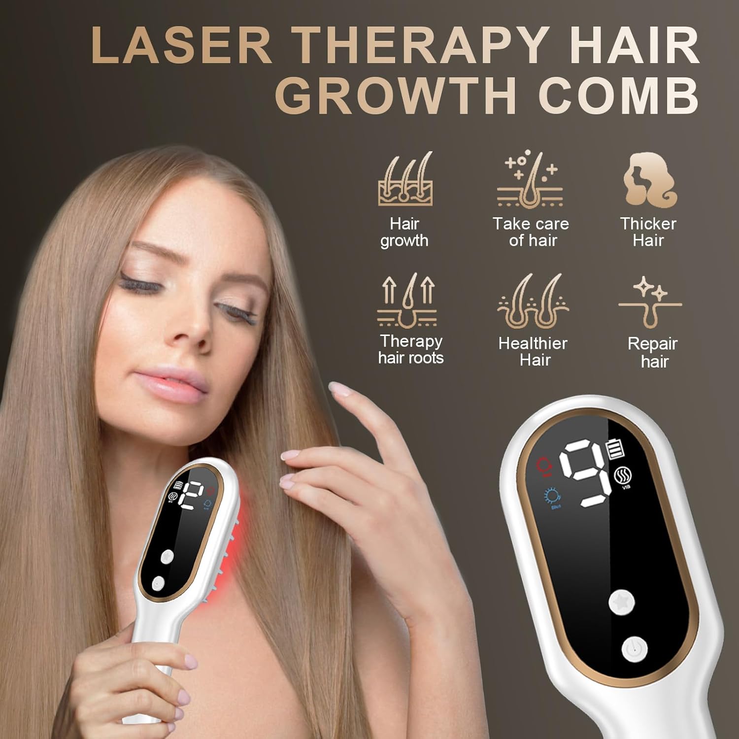 Handheld Laser Hair Growth Comb for Thicker, Healthier Hair Growth - Image 2