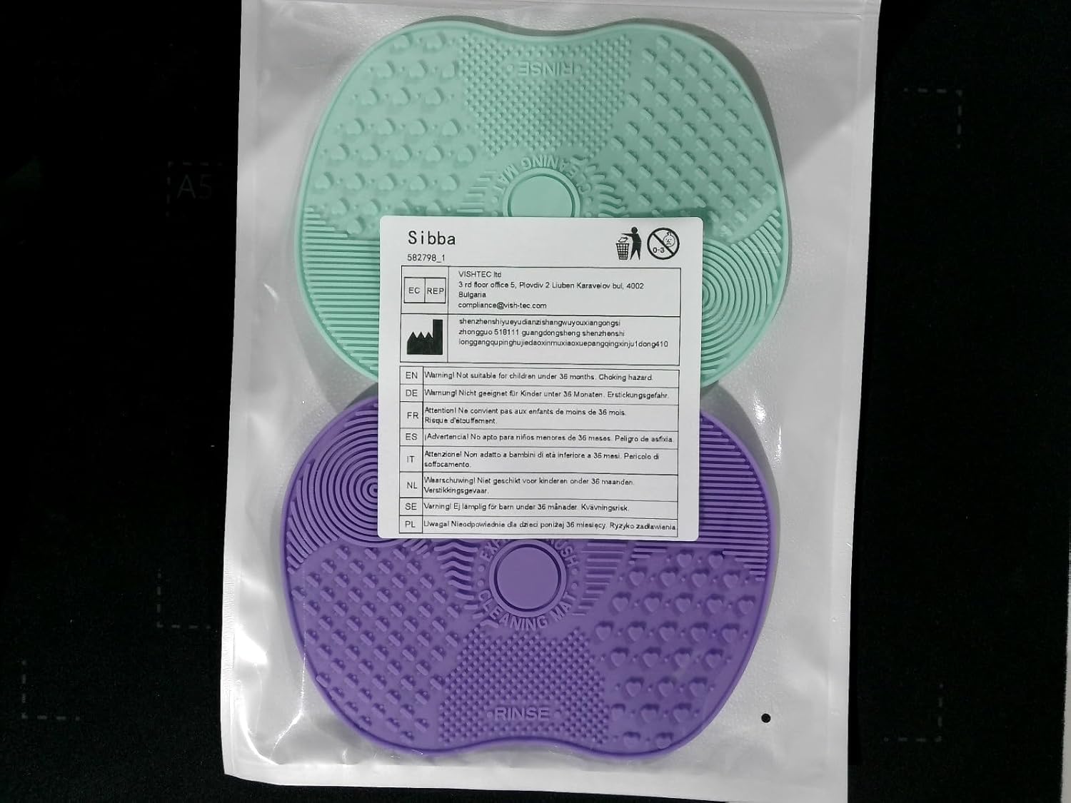 Sibba 2-Piece Silicone Makeup Brush Cleaning Mat and Sponge Bowl Set for Effortless Cleaning - Image 10