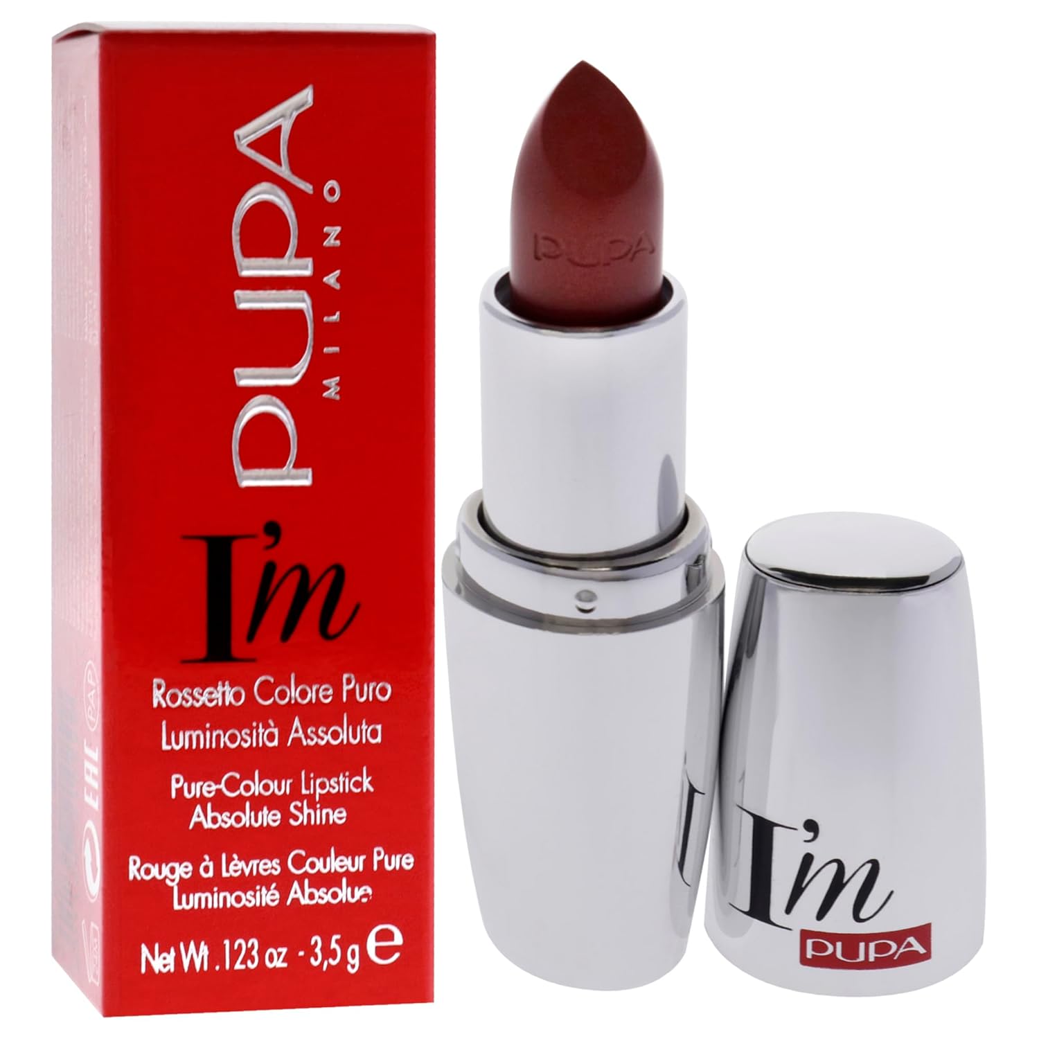 Pupa Milano I Am Pure-Colour Lipstick 409 Pink Declaration for Women 0.123 oz - Image 3