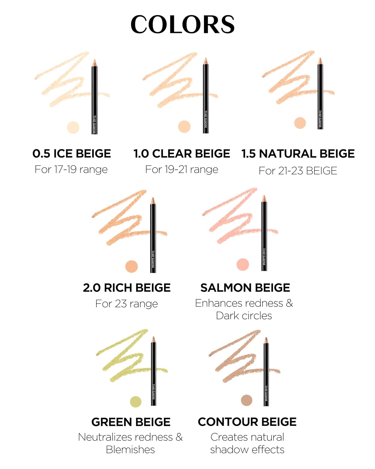 THESAEM Cover Perfection Concealer Pencil 2g Natural Beige for Blemishes and Dark Circles - Image 3