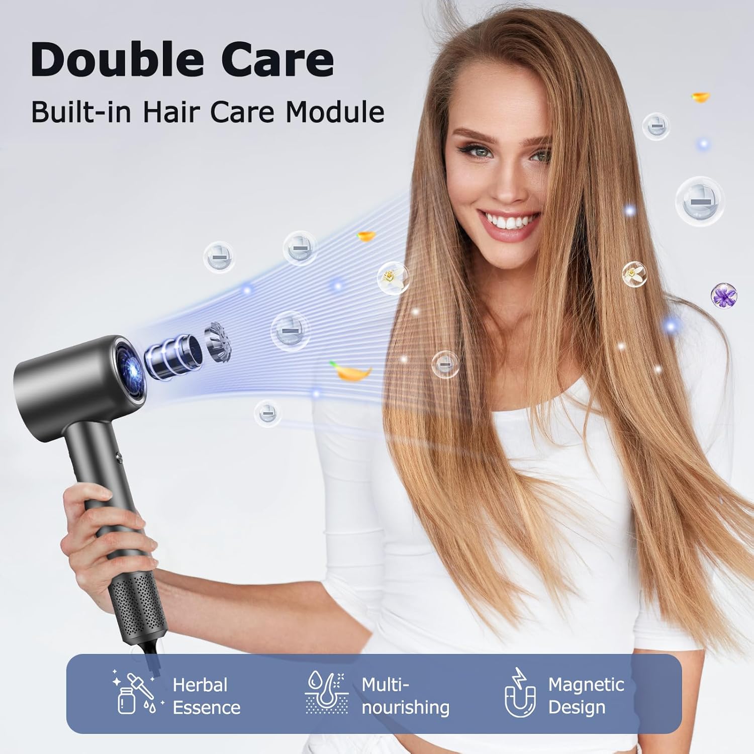 Professional 110,000 RPM High-Speed Blow Dryer with Negative Ionic Technology and HD Display - Image 4