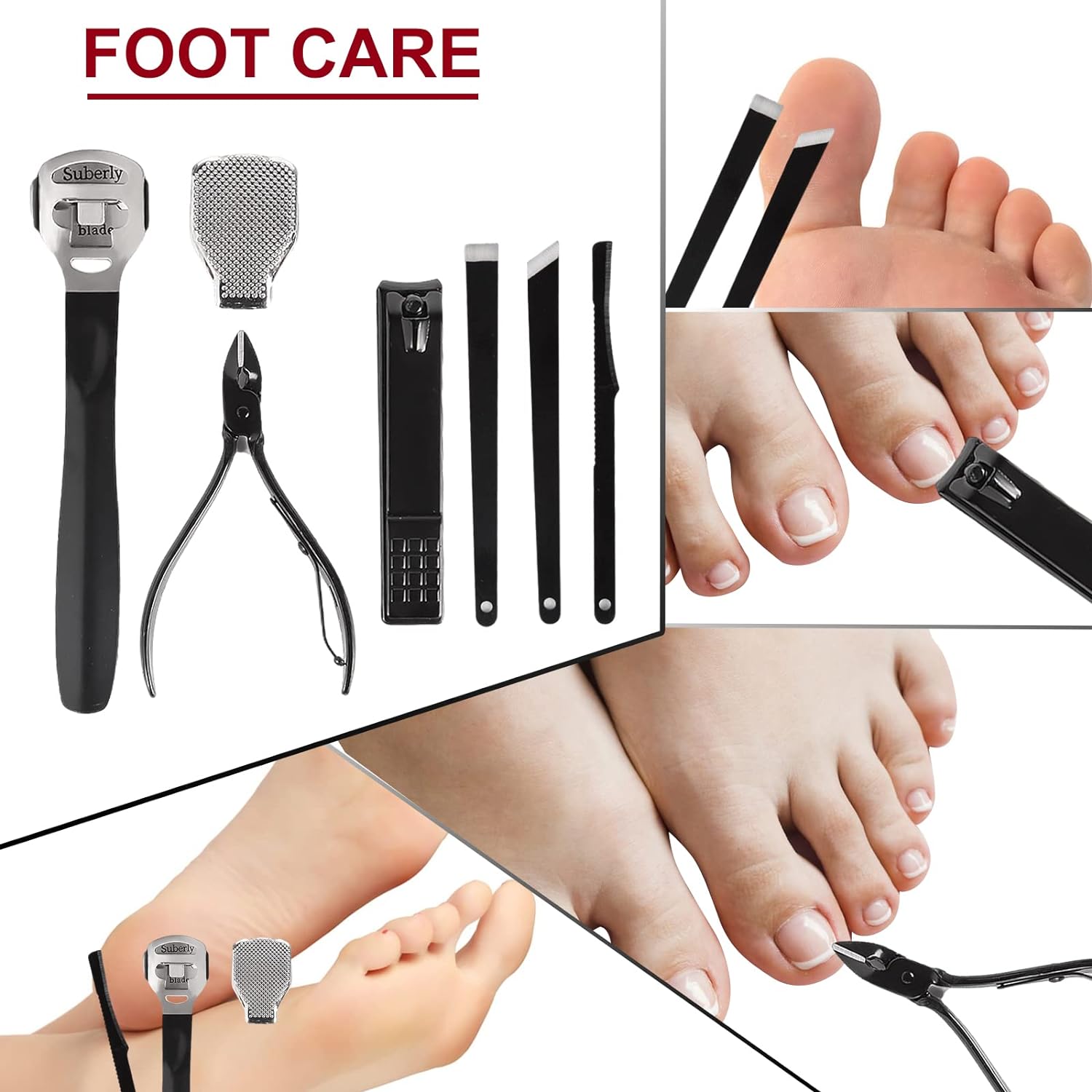 18-in-1 Stainless Steel Manicure Pedicure Set Portable Grooming Kit with Nail Clippers - Image 3