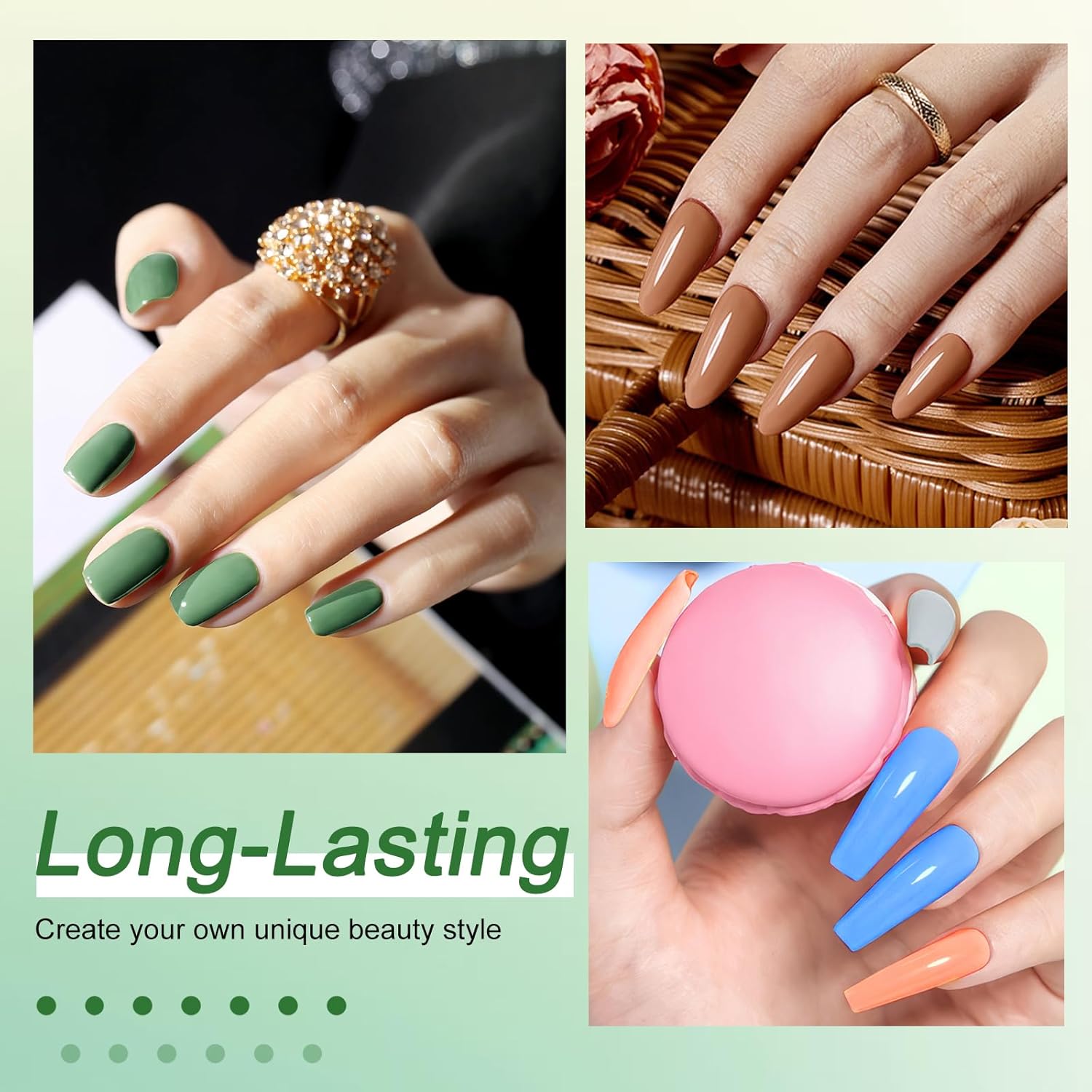 LKE 6-Color Gel Nail Polish Set for Spring/Summer, UV/LED Soak Off - Image 7