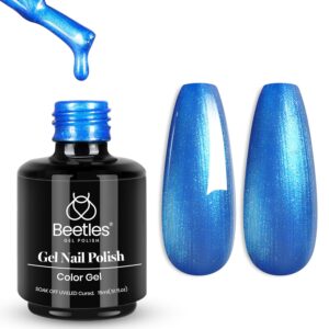 beetles Gel Polish Navy Blue Gel Nail Polish 15ml Nail Art Manicure Salon DIY at Home Gifts for Women Mystic Sea