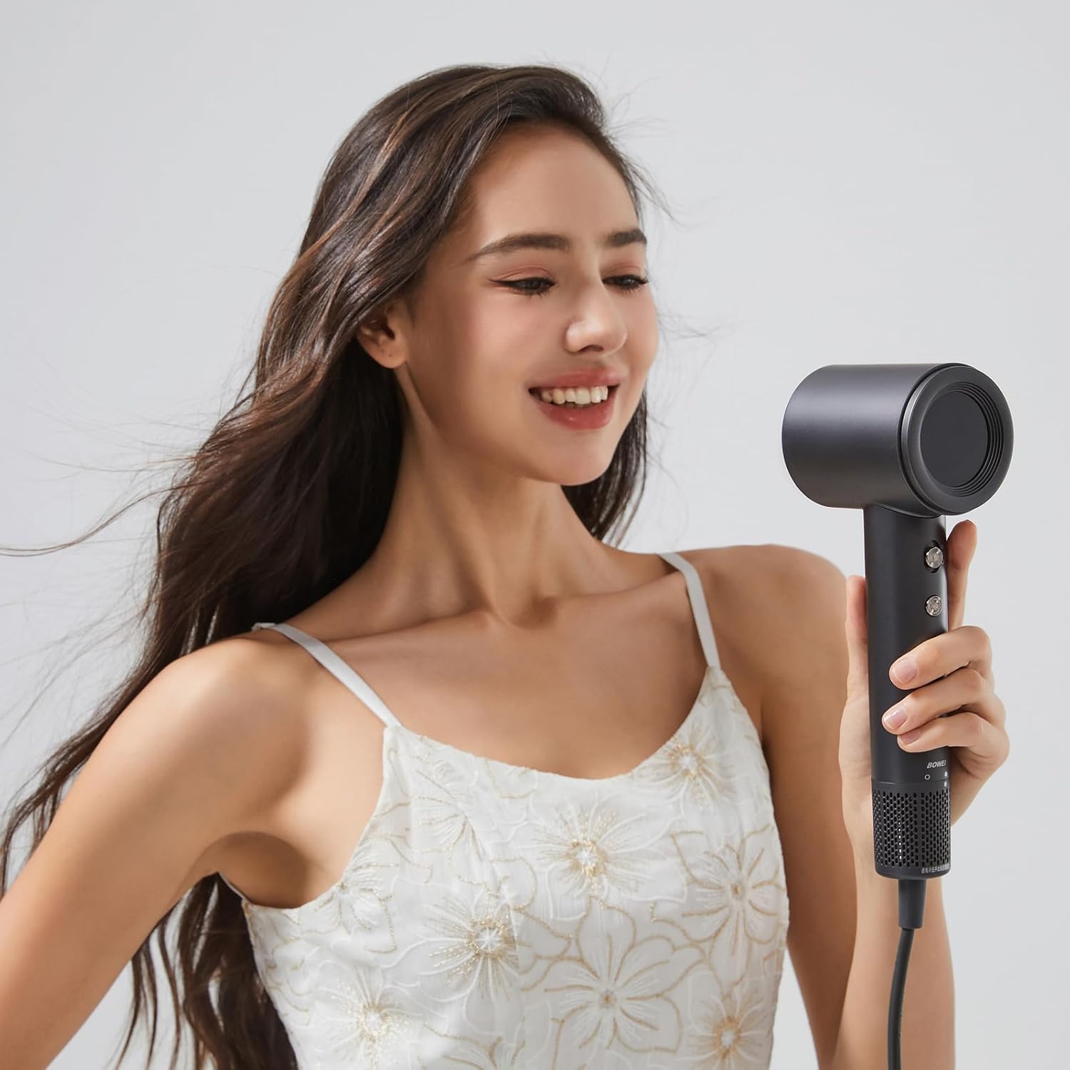 BOWEI Lightweight Hair Dryer 110,000 RPM 3 Speeds 6 Temps Negative Ionic Technology - Image 2