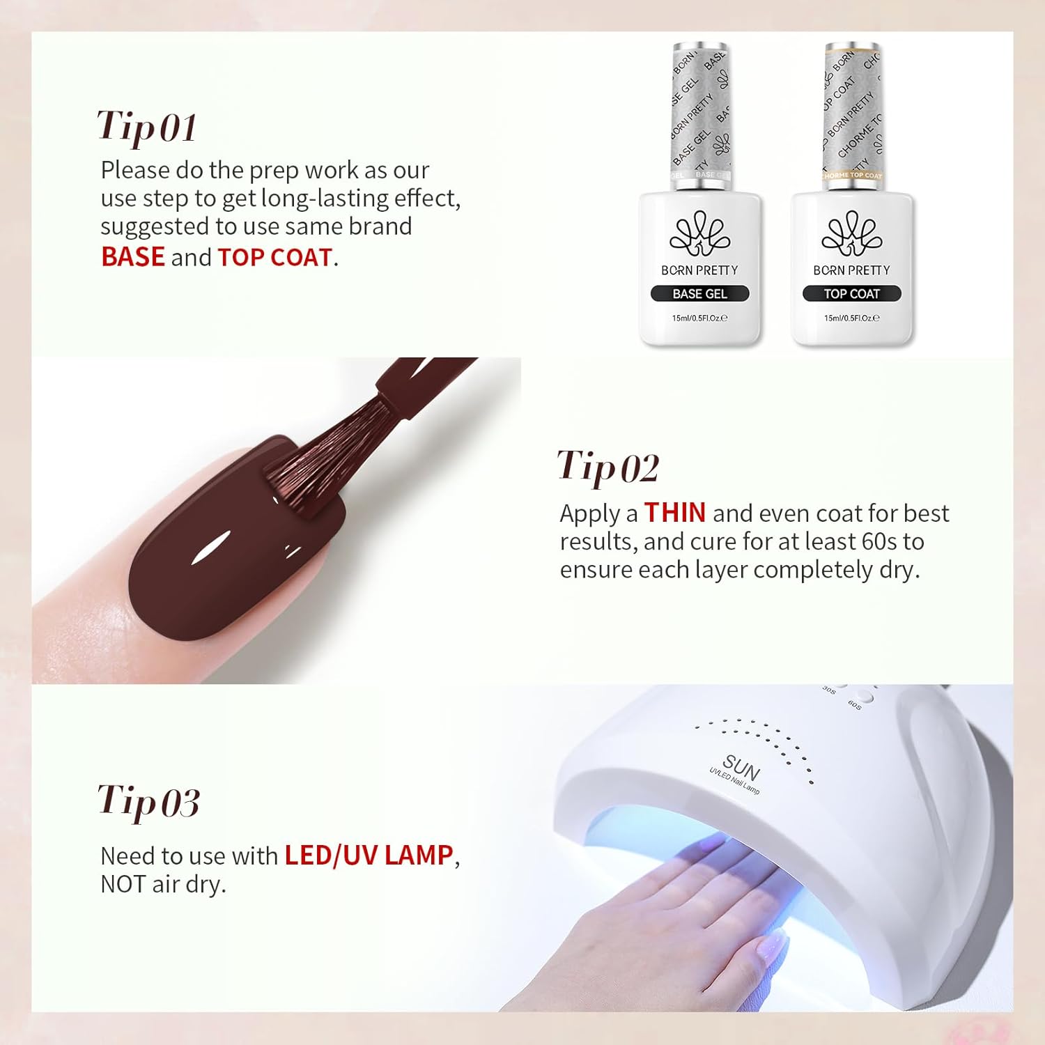 BORN PRETTY 15ML Dark Brown Gel Nail Polish for Fall Winter Mocha Caramel Nail Art - Image 7