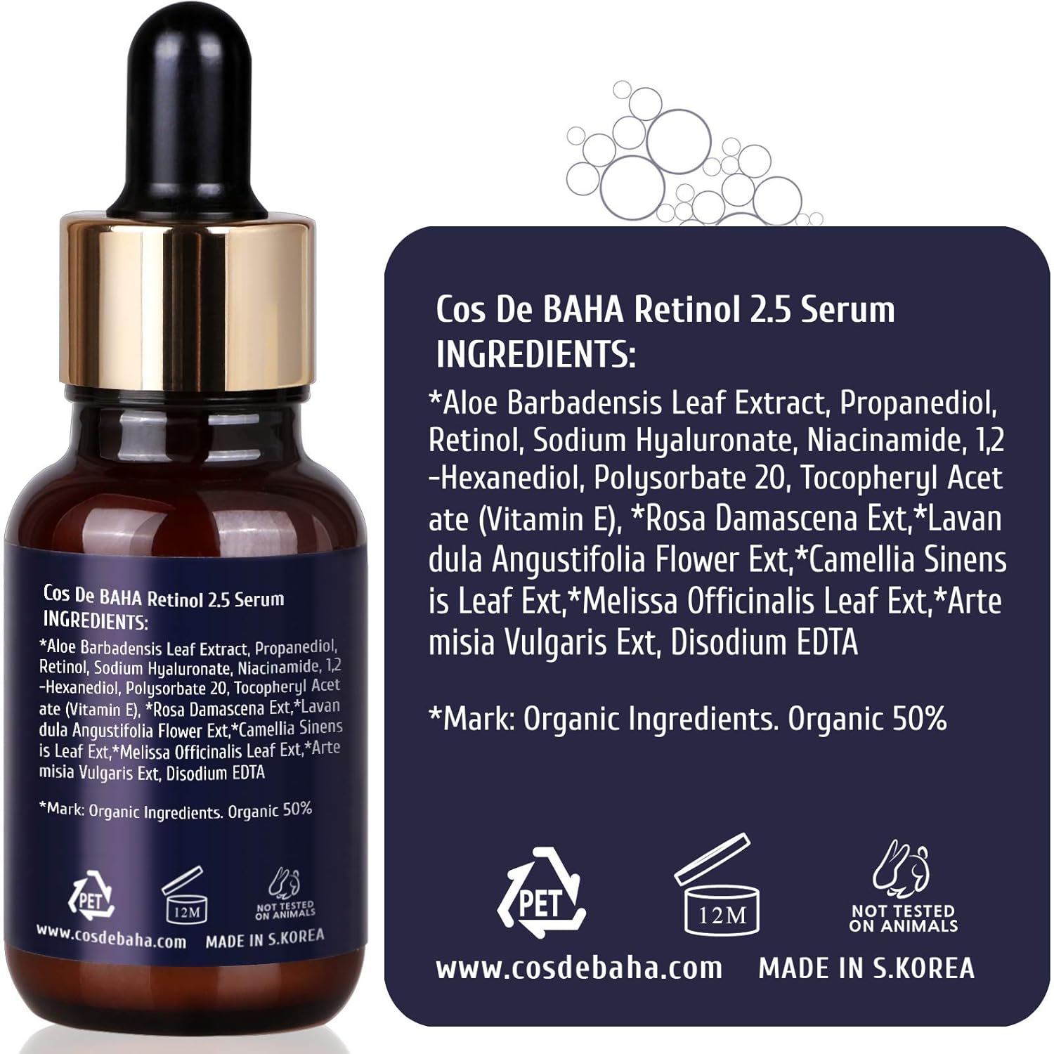 Retinol 2.5% Facial Serum with Vitamin E, Age Spot and Crepe Erase, 1 Fl Oz - Image 5