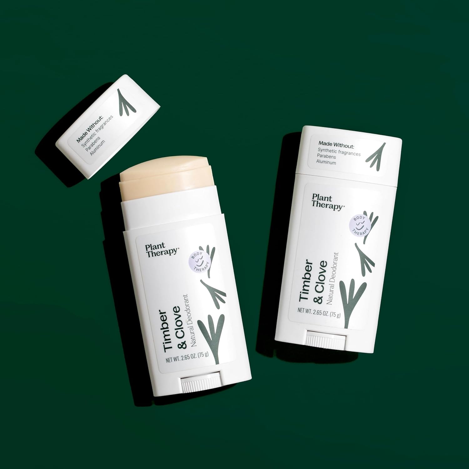 Plant Therapy Timber & Clove Natural Deodorant 2.65 oz Aluminum Free - Image 6