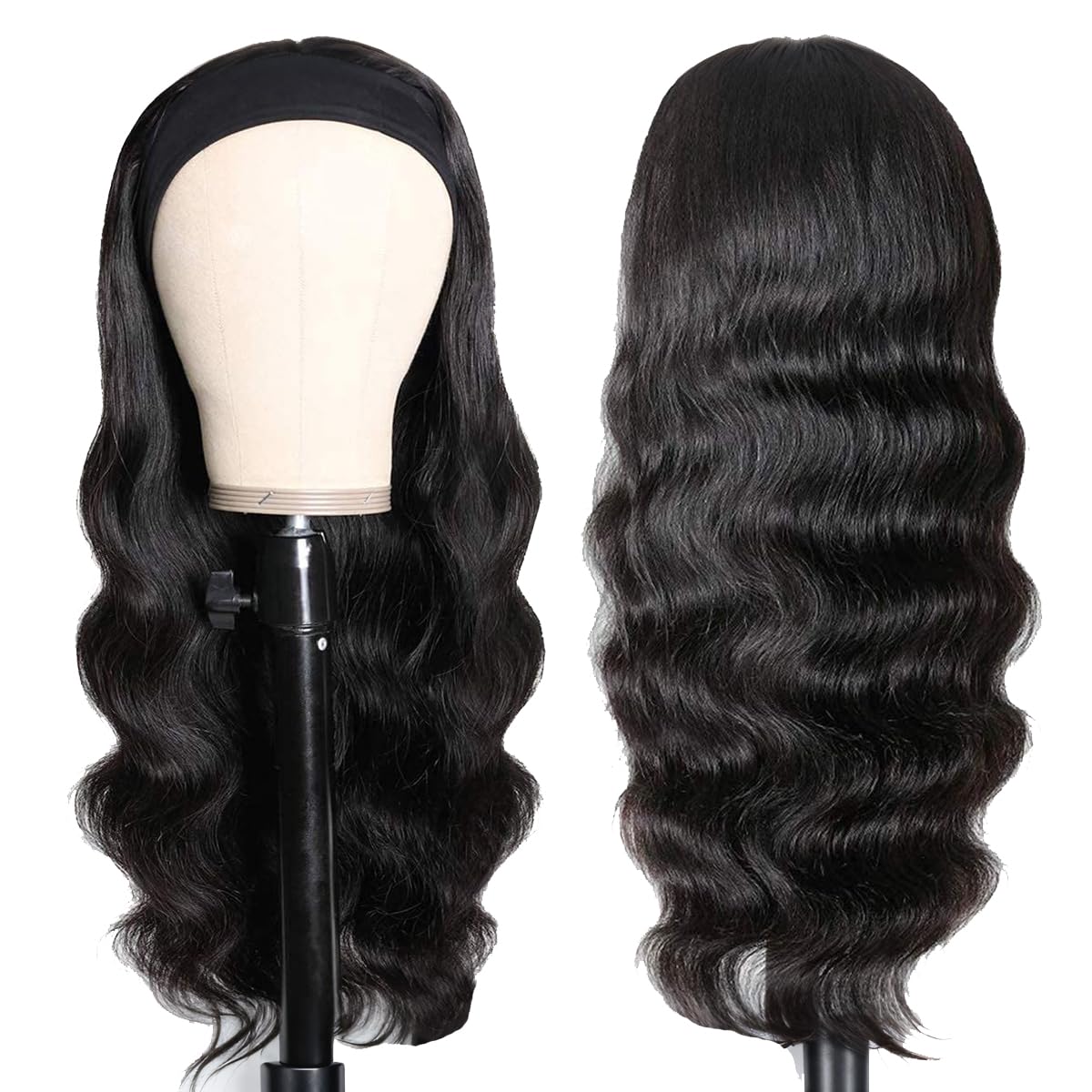 18 Inch Brazilian Virgin Hair Body Wave Headband Wig for Black Women 150% Density - Image 7