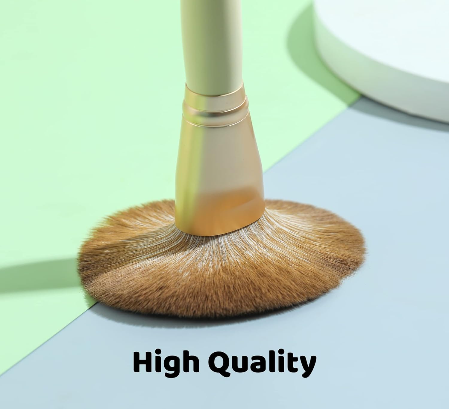 10 Piece Makeup Brush Set with Bag, Synthetic Goat Hair Bristles, Wood Handles - Image 2