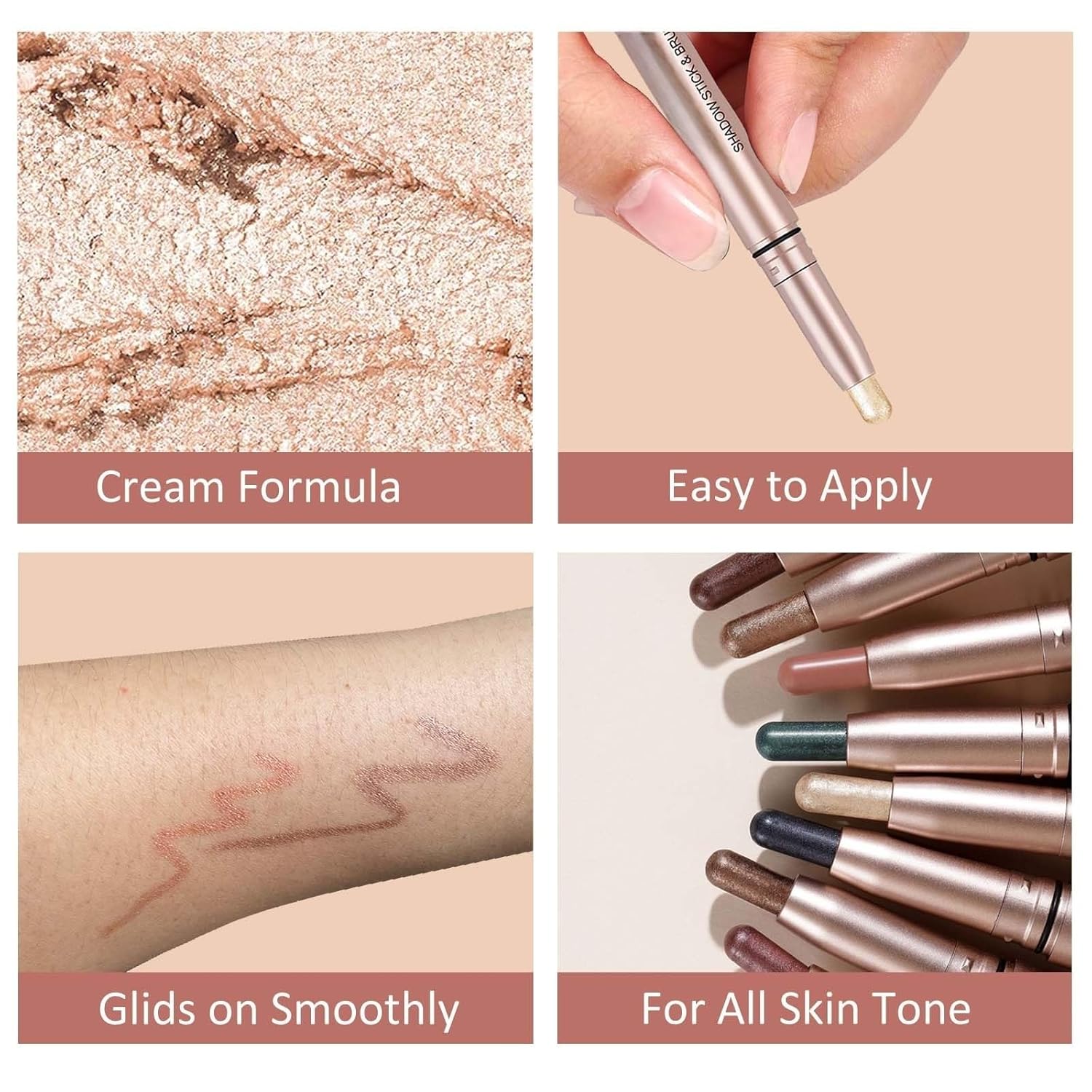 Waterproof Matte Green Eyeshadow Cream Pencil Crayon 0.12 oz Long Lasting Hypoallergenic - Image 3
