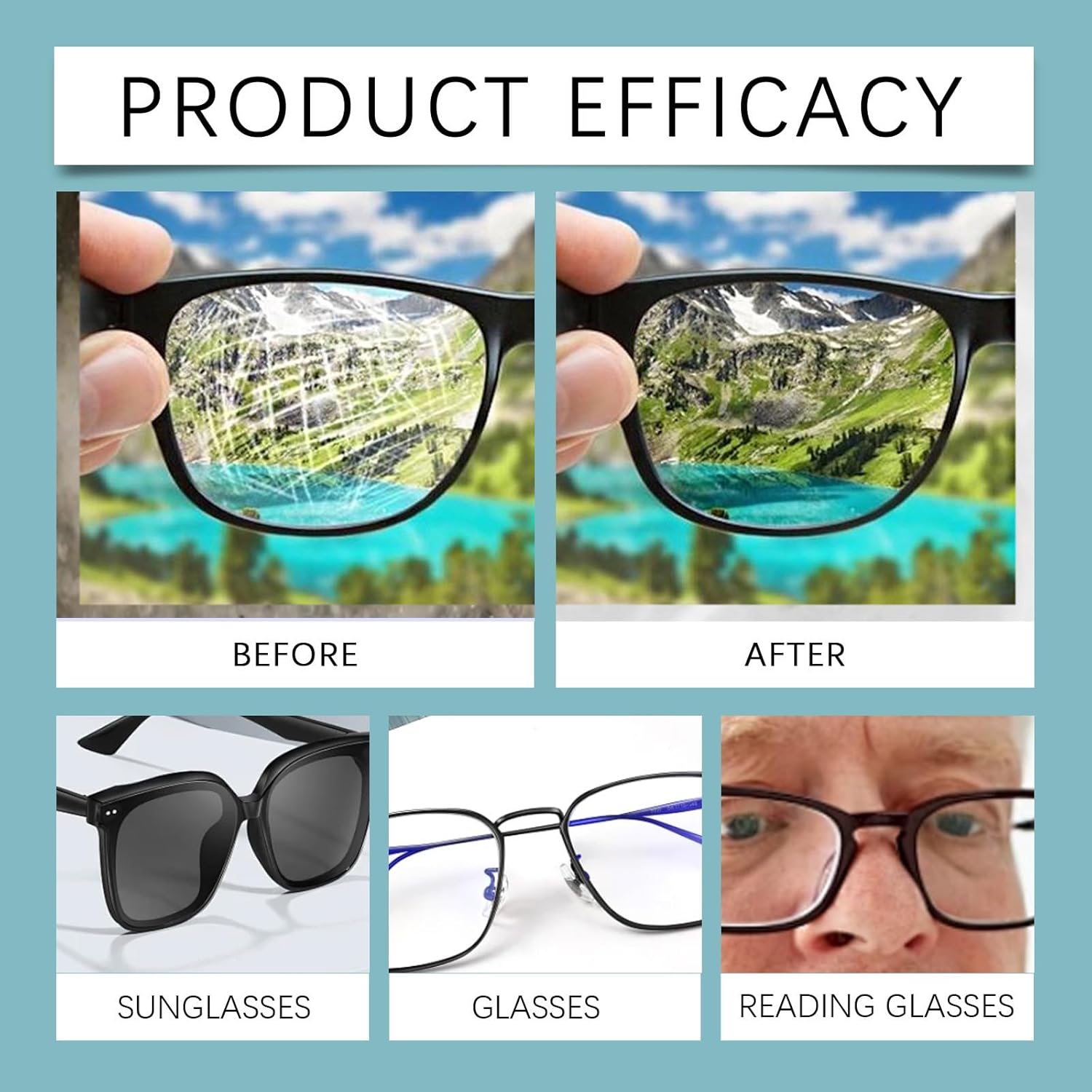 2PCS Eyeglass and Sunglasses Lens Scratch Remover Spray Kit with Cleaning Fluids - Image 4