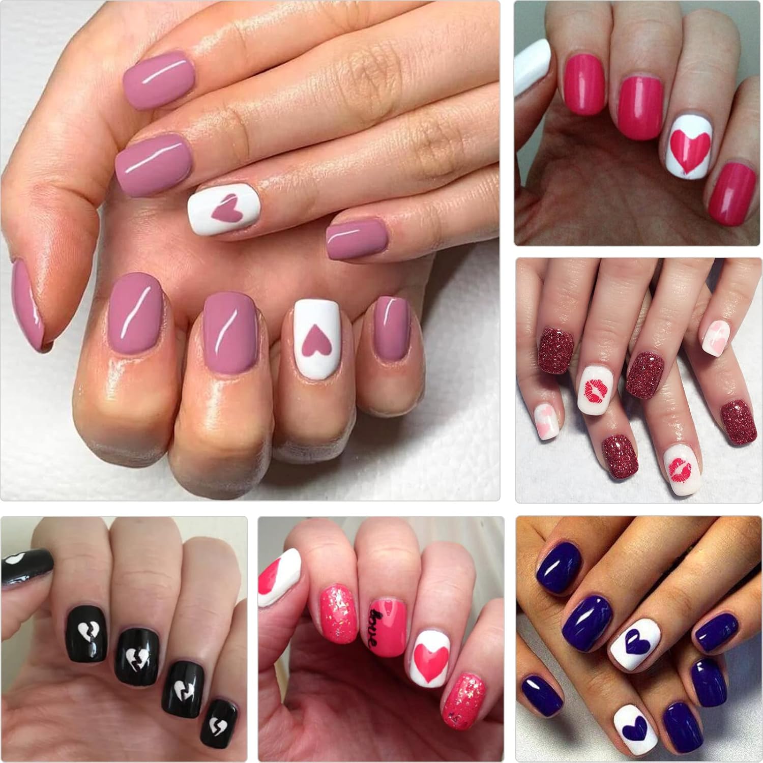 LoveOurHome 600pc Clear Short Square Press-On Fake Nails - 12 Size Options for Women and Kids - Image 3