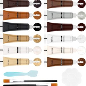 DEWEL Wood Repair kit, Wood Filler for Scratch Cover, Wood Floor Scratch Remover, Wood Stain Marker Set, Touch Up Paint for Wood, Furniture Touch Up