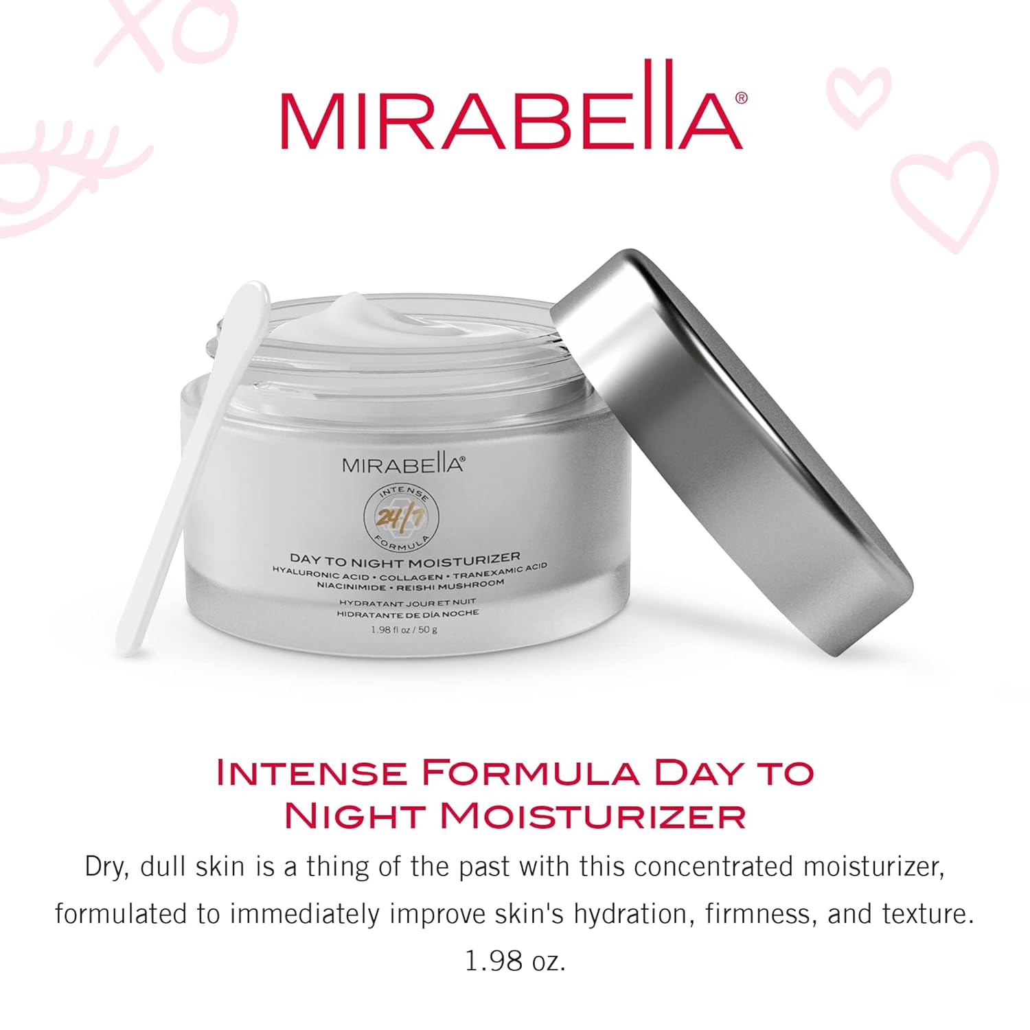 Mirabella Intense 50ml Day to Night Face Moisturizer for Mature Skin Anti-Wrinkle Cream - Image 2