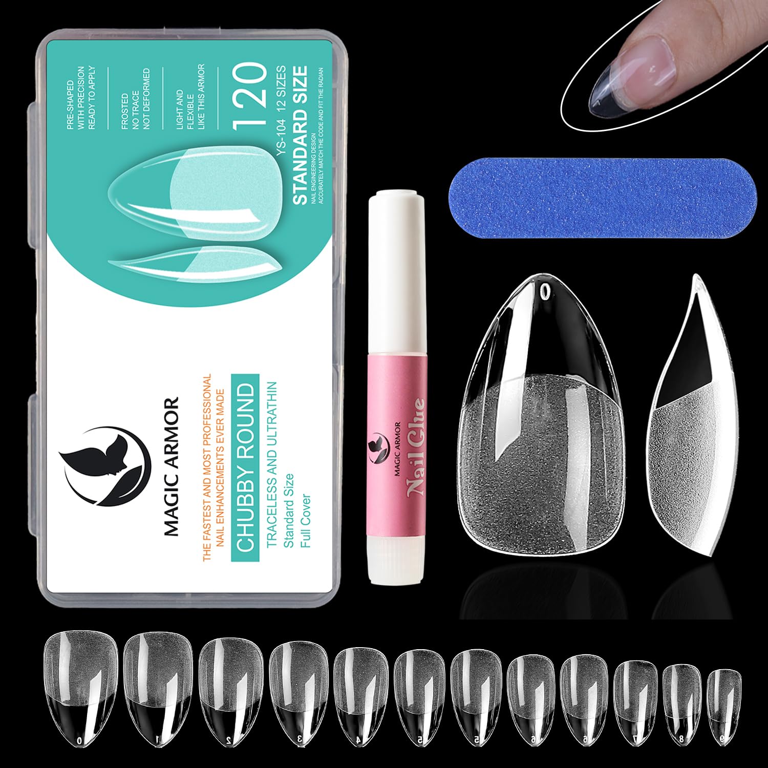 Short Almond Fake Nails 120Pcs Upgraded Half Matte Soft Gel Almond Nail Tips No Filed for Full Cover Press on Acrylic Short Almond Nails False Nails For Nail Extension 10 size Short Almond