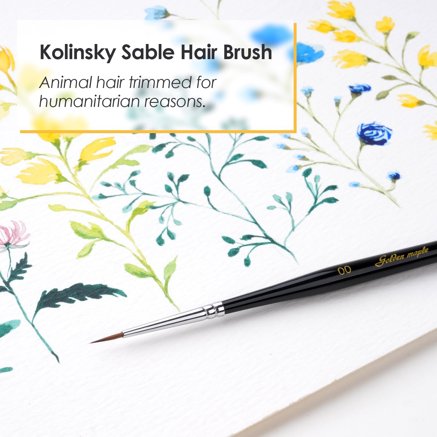 Kolinsky Sable Miniature Artist Paint Brush Set, Size 00, for Fine Detail Work - Image 2