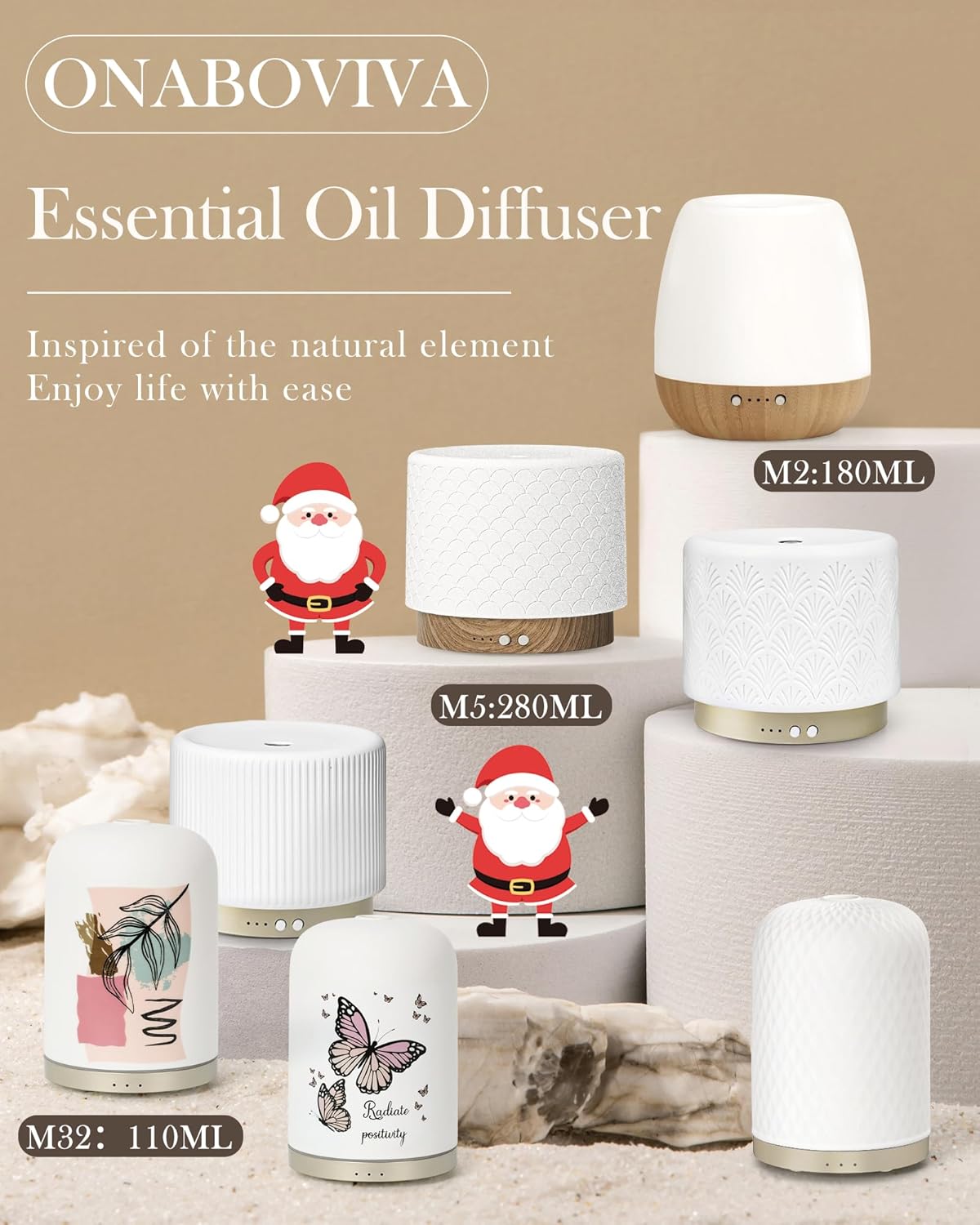 Glass Essential Oil Diffuser 180ml Ultrasonic Aroma Diffuser with Auto-Off Timer and Night Light - Image 7