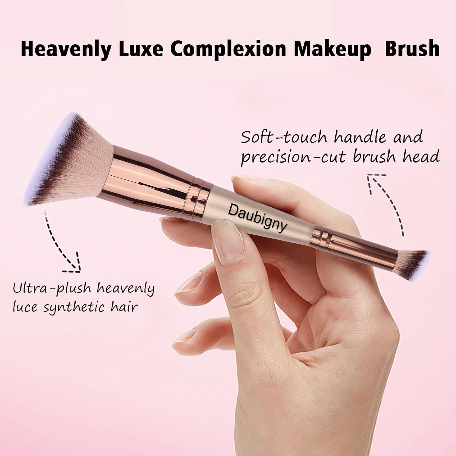 Luxe Hair Dual-Ended Angled Foundation and Concealer Brush for All Looks - Image 3
