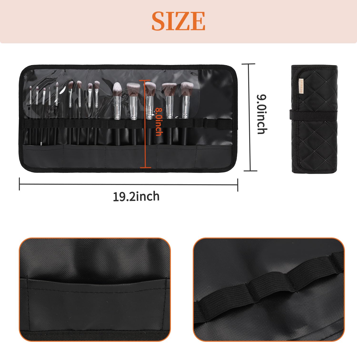 OCHEAL 14-Piece Makeup Brush Set with Holder and Travel Pouch for Women and Artists - Image 7