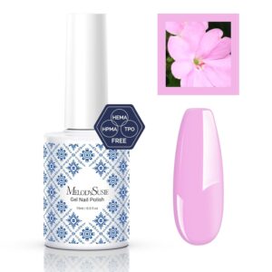 MelodySusie Fleurwee Plant Based Gel Nail Polish, Hema Free Purple Pink Nail Polish, Soak Off UV LED Gel Polish Gift for Women 21 Non Toxic Long Lasting Nail Art Manicure Salon DIY at Home P44