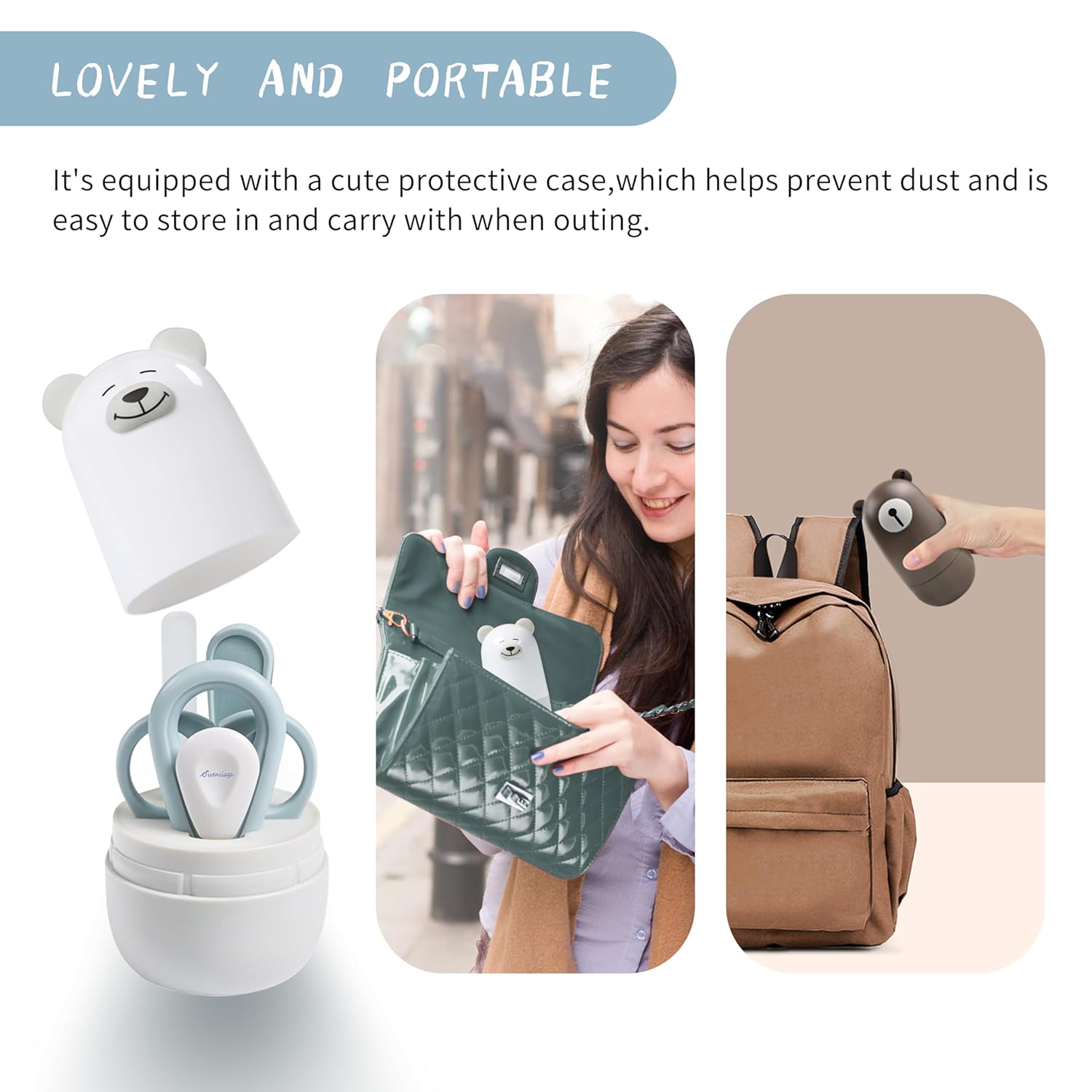 Newborn Baby Nail Clippers Set Manicure Pedicure Kit with Cute Case 0-12 Months - Image 5