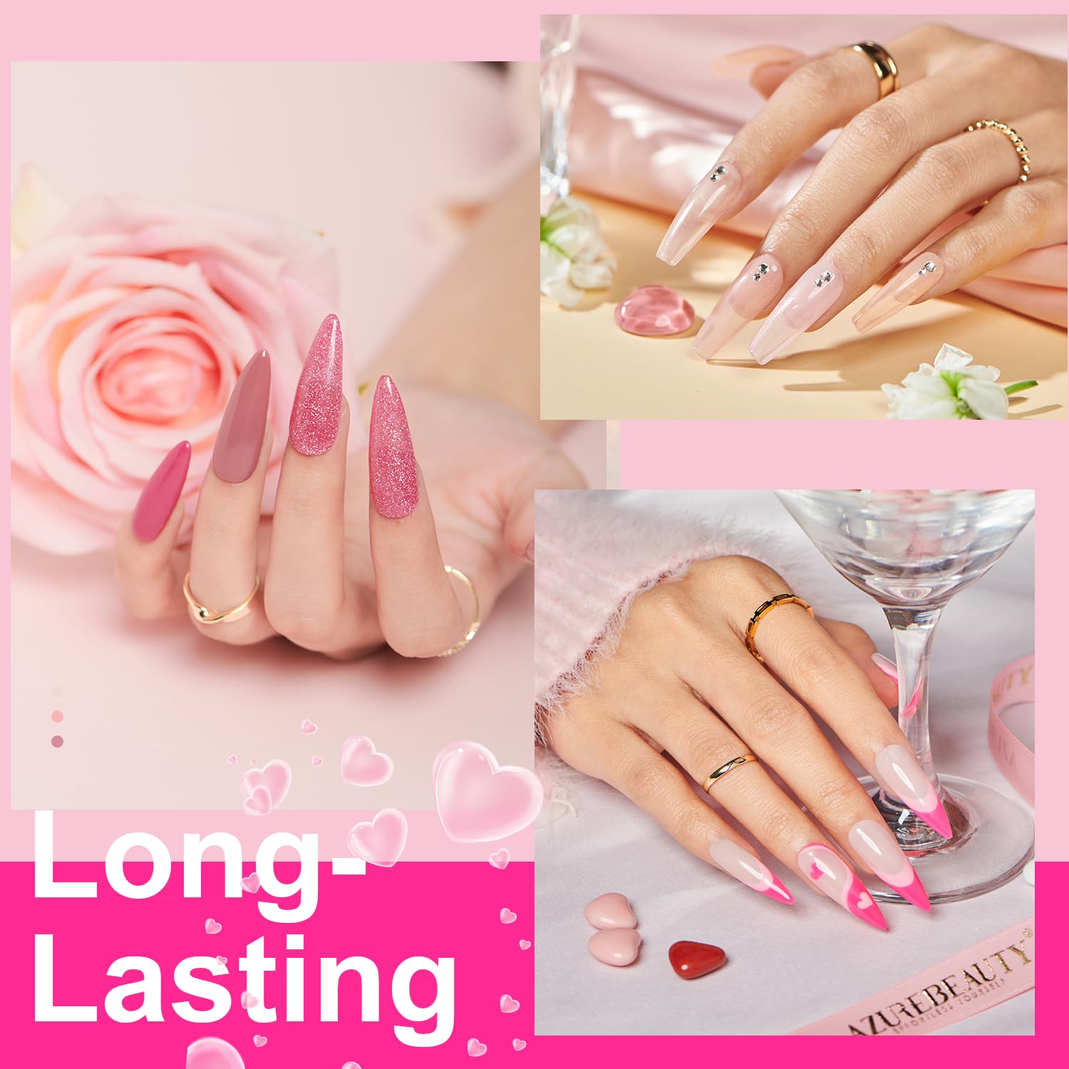 AZUREBEAUTY 170 Piece Dip Powder Nail Kit 36 Color Set with Removal Accessories - Image 3