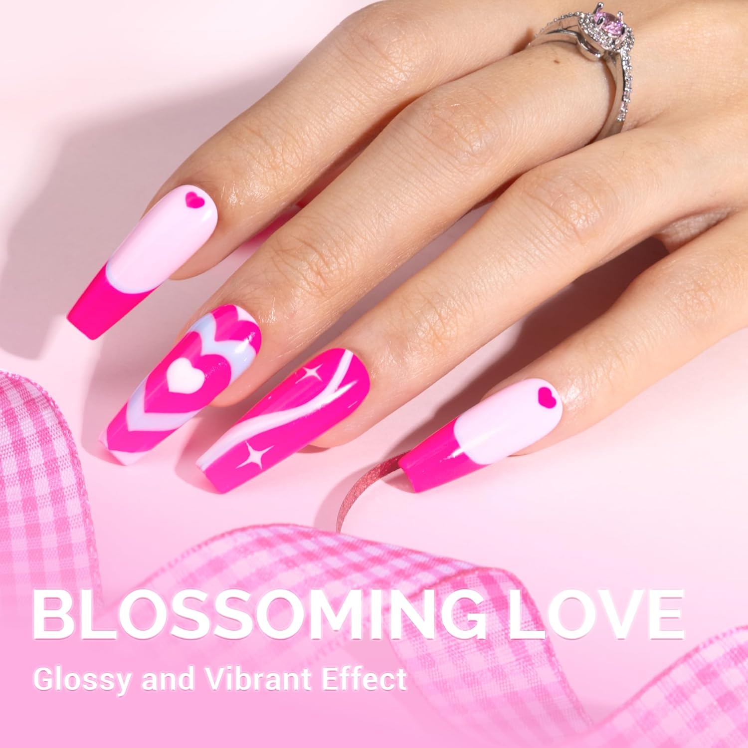 MelodySusie 0.5oz Thick Neon Pink Gel Nail Polish for DIY Manicures - Image 2