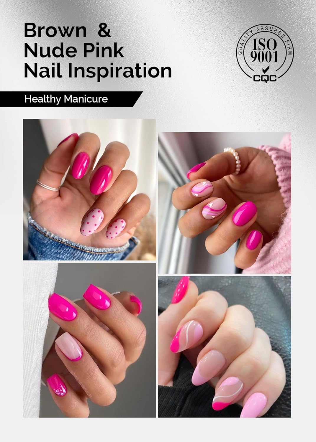 MelodySusie 2 Pcs 15ml Neon Pink and Macaron Pink Thick Gel Polish Kit for Nail Art - Image 2