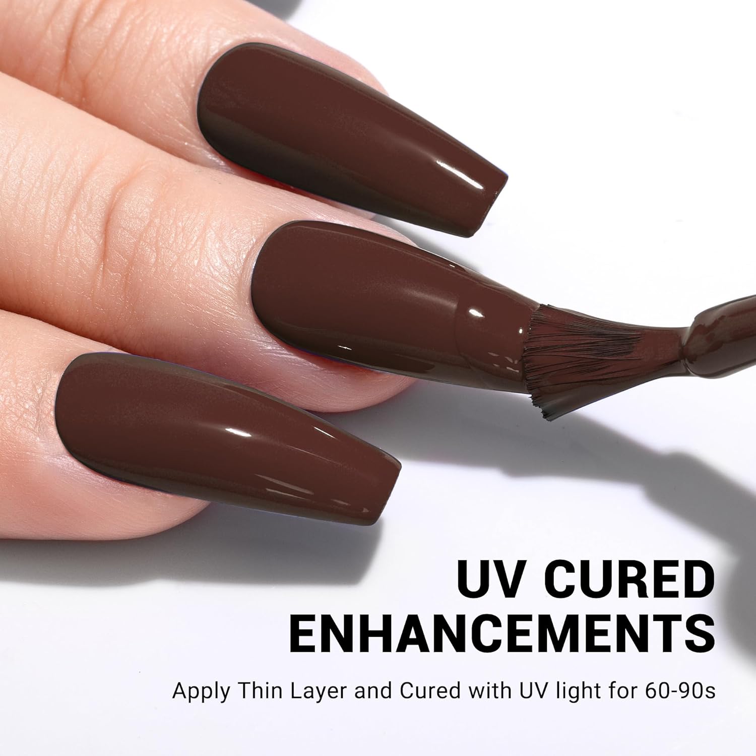 MelodySusie 0.5fl oz Thick Americano Brown Gel Nail Polish for DIY Nail Art - Image 5