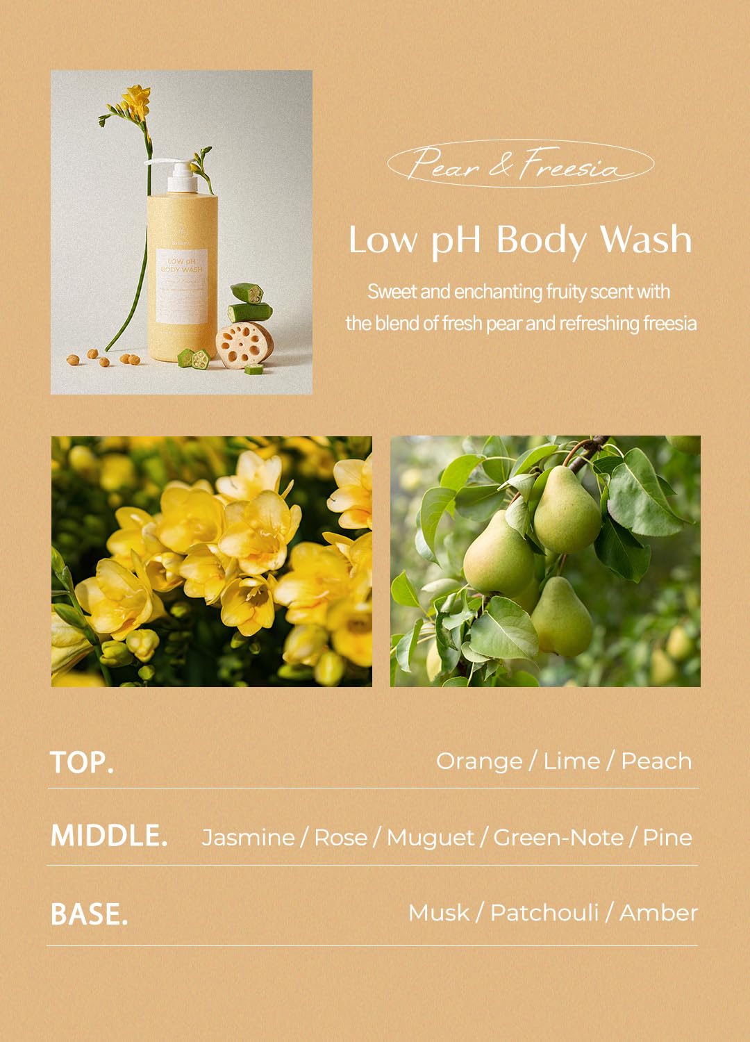 Gentle Korean Pear Freesia Body Wash for Sensitive Skin, 33 Fl Oz - Image 7
