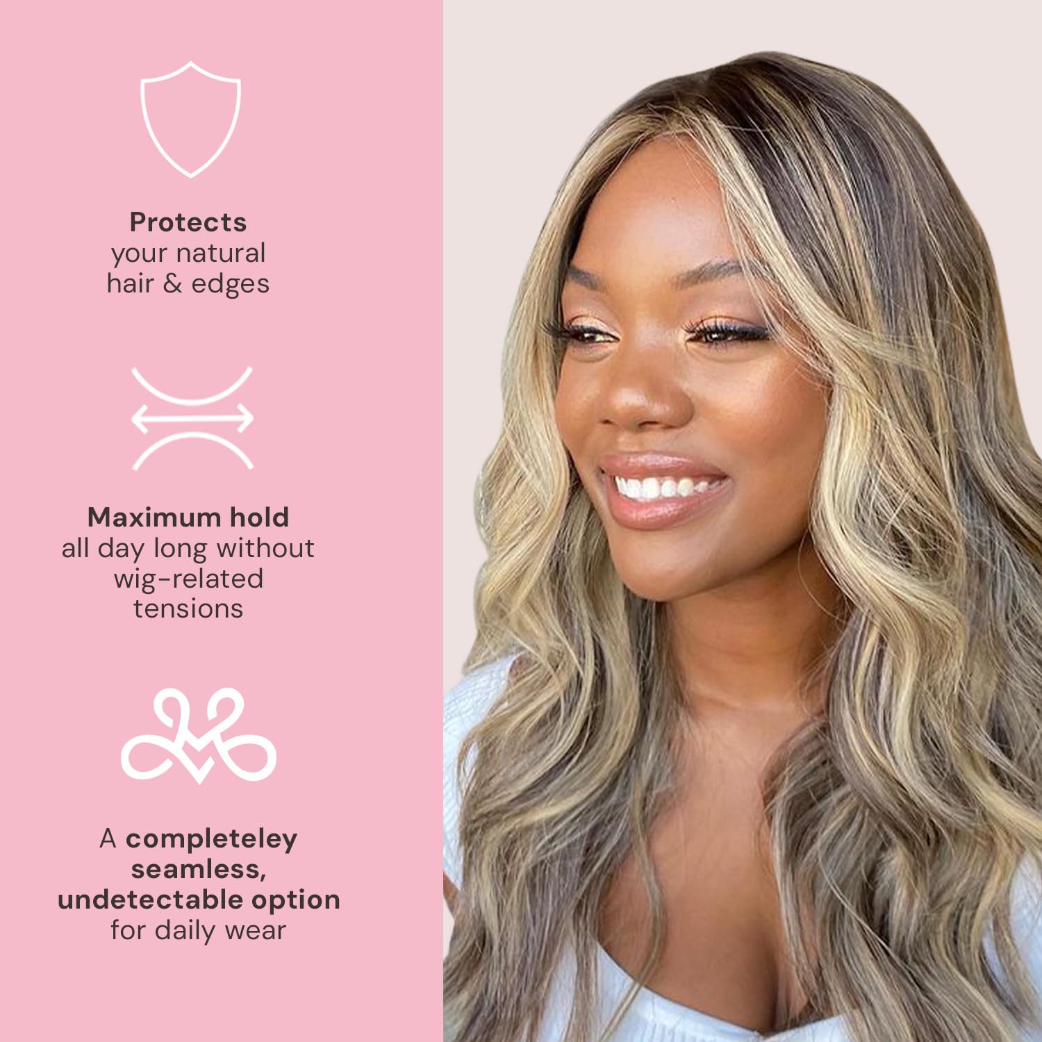 MILANO COLLECTION Adjustable Wig Grip Lace Wig Band - Velvet Comfort Nude 1 Piece - Image 5