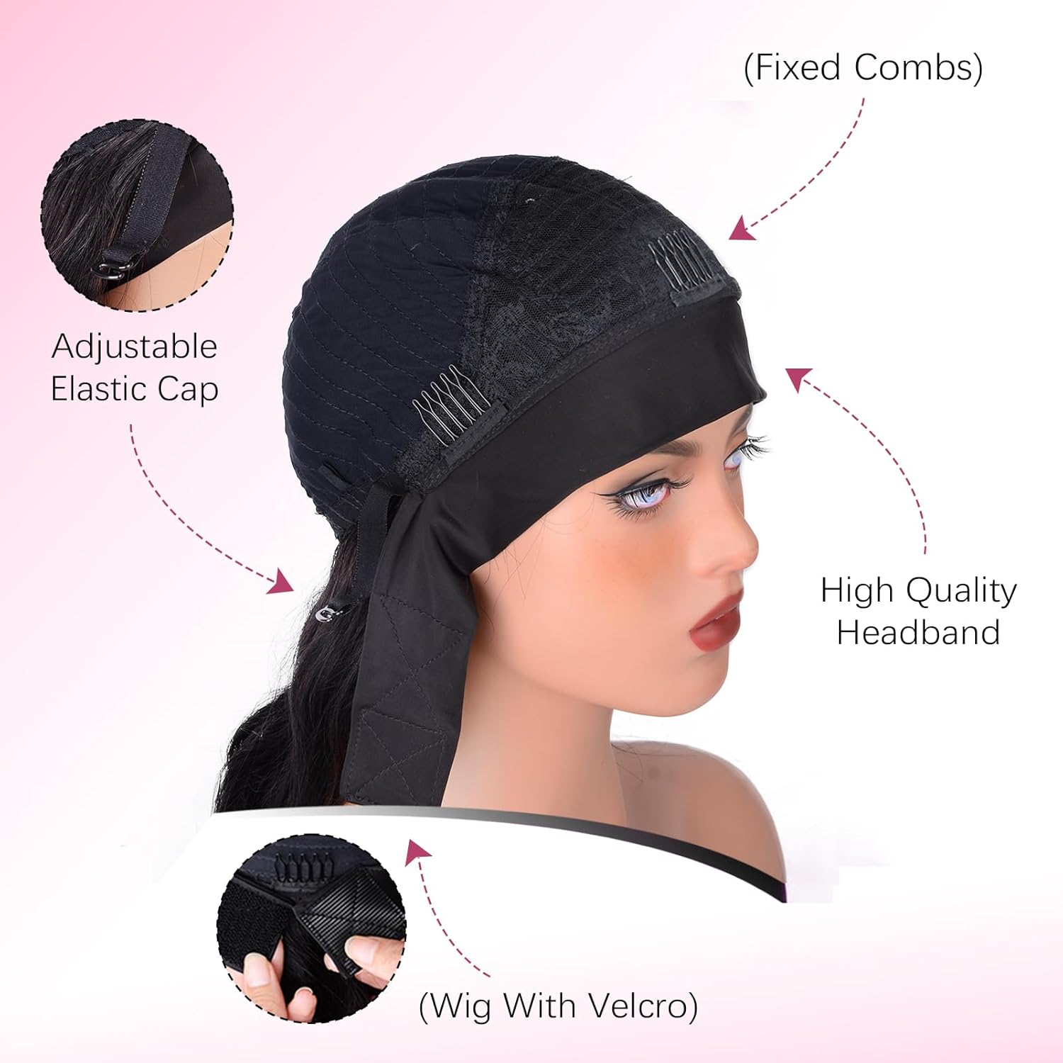 20 Inch Body Wave Brazilian Virgin Human Hair Glueless Headband Wig 180% Density - Image 5