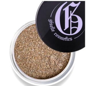 Glitter Tan Mineral Eyeshadow Loose - Organic, Talc-Free Makeup Palette with Brown, Bronze, Copper & Gold Shimmer - Iridescent Eye Shadow, Highlighter Powder, Glitter Eyeshadow