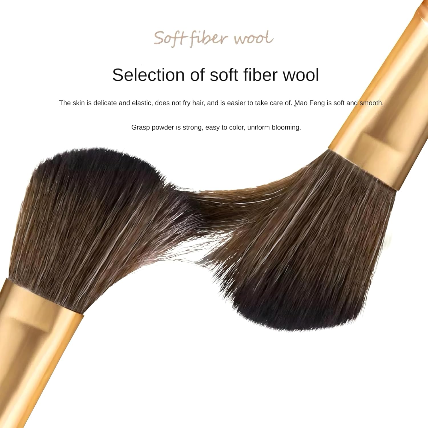 Novo Mini 9-Piece Makeup Brush Set Soft Synthetic Bristles with Travel Bag - Image 6