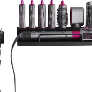 15 Inchs Airwrap Holder Storage Stand for Dyson Airwrap Wall Mount Curling Iron Accessories,Bathroom Organizer Holder for Airwrap,No Drilling Installation,Suitable for Bathroom|Bedroom|Hair Salon