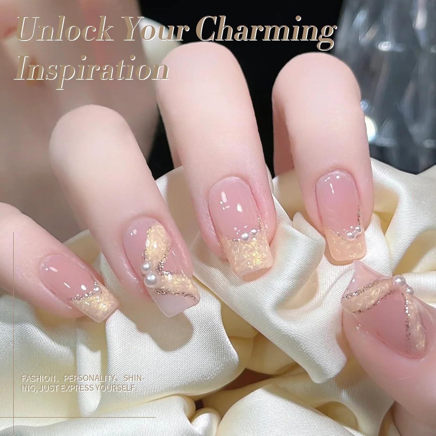 Born Pretty 6PCS Iridescent Glitter Pearl Gel Nail Polish Set with Shimmer - Image 3