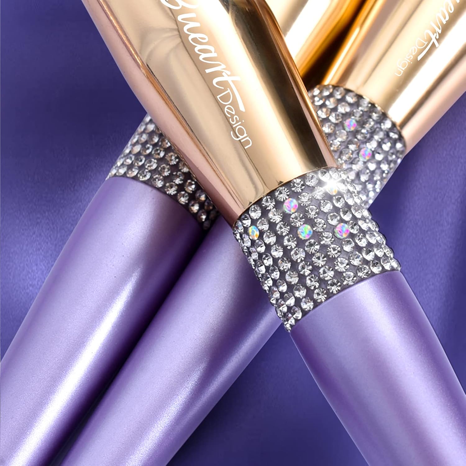 16 Piece Ultra Soft Makeup Brush Set Violet Dense Bristles for Foundation Blush Contour - Image 4
