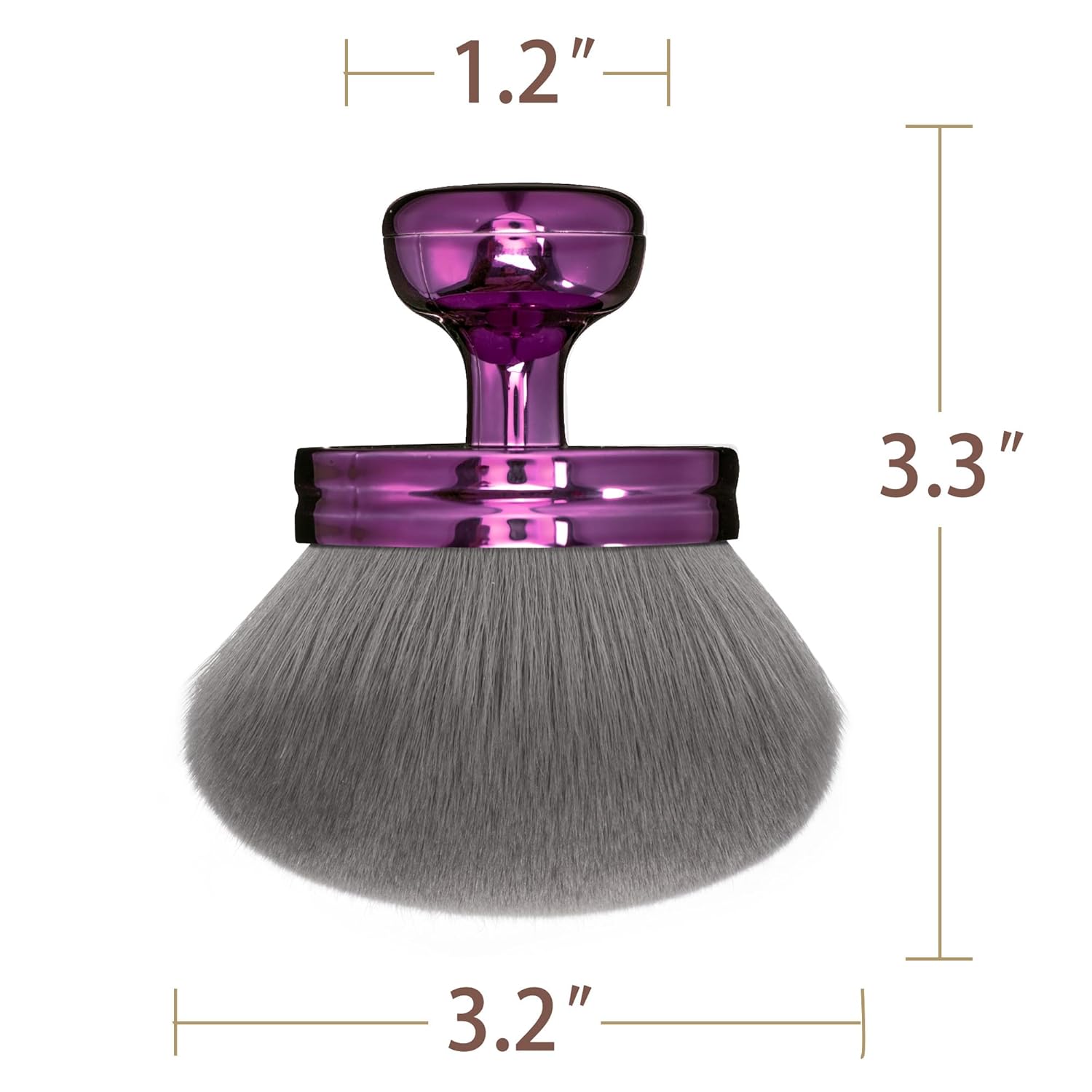 Blend & Blur Extra Large Body Makeup Brush for Self Tanner and Bronzer with Drawstring Bag, 3.2 Inch Wide Round Head - Image 2