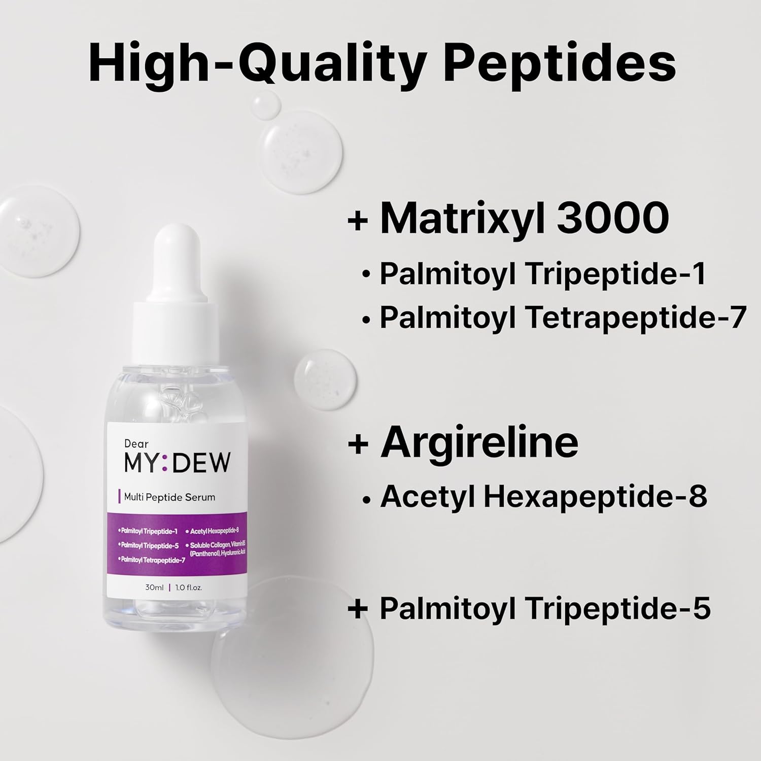 **Matrixyl 3000 Argireline Vegan Collagen Multi Peptide Complex Serum 1 Fl Oz** - Image 5