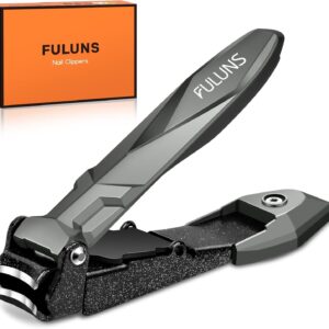 Nail Clippers for Men with Catcher,Heavy Duty No Splash Toe Nail Clippers for Seniors Self-Collecting Ultra Sharp Fingernail Clipper & Toenail Clippers,Nail Cutter for Women Adult