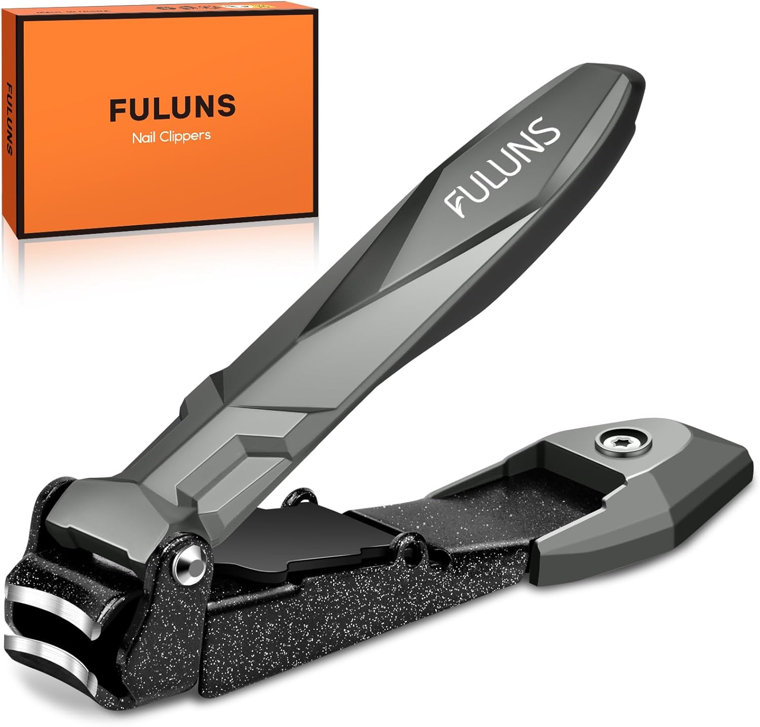Nail Clippers for Men with Catcher,Heavy Duty No Splash Toe Nail Clippers for Seniors Self-Collecting Ultra Sharp Fingernail Clipper & Toenail Clippers,Nail Cutter for Women Adult