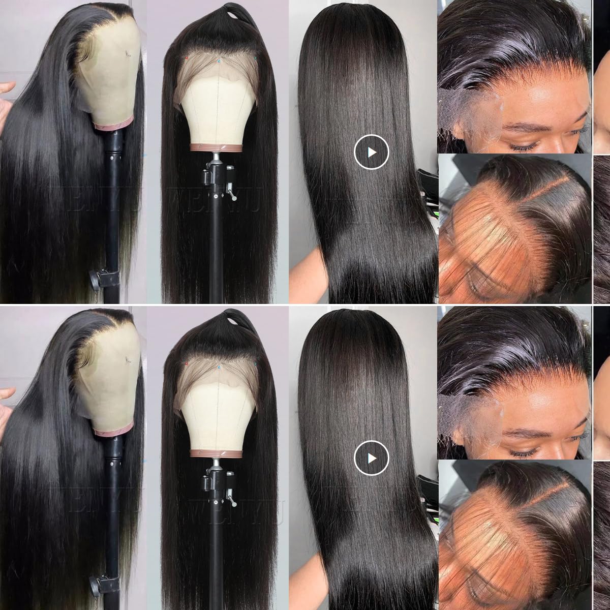 26 Inch Straight Lace Front Human Hair Wig Pre Plucked 13x4 for Black Women - 100% Human Hair - Image 7