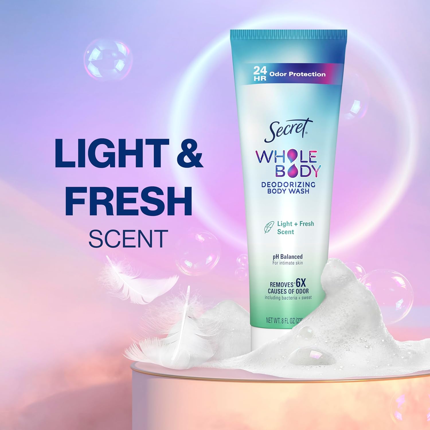 Secret Feminine Wash 24 Hour Deodorizing Body Wash for Women 8 oz - Image 8