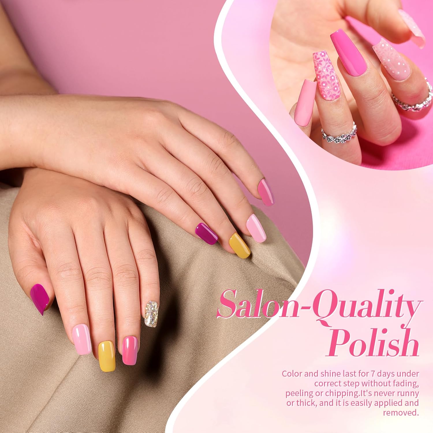 Born Pretty 15 Colors Glitter Color Changing Quick Dry Nail Polish Set - Image 5