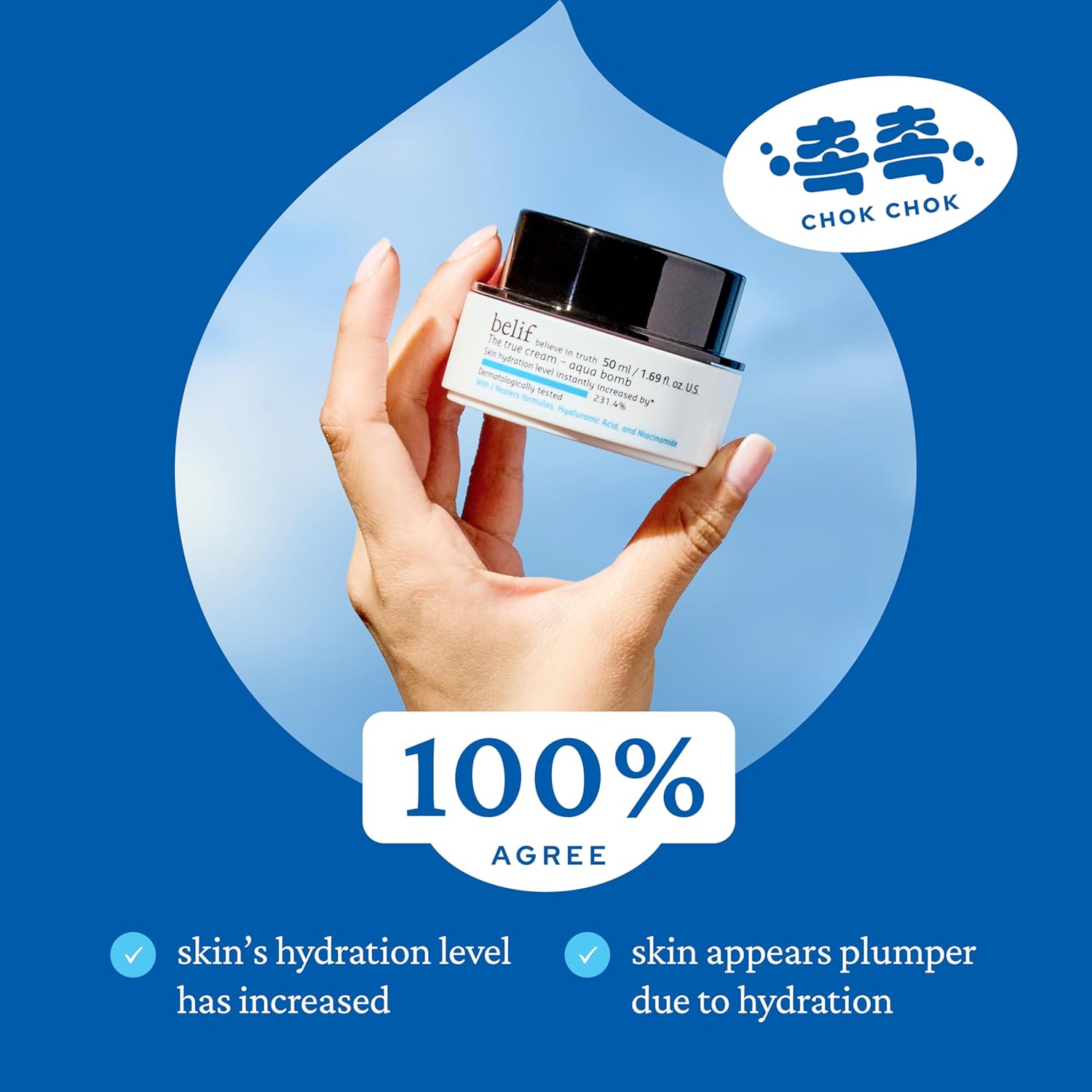 Belif Aqua Bomb Daily Niacinamide Lightweight Moisturizer Cream 1.68 fl oz with Hyaluronic Acid - Image 6