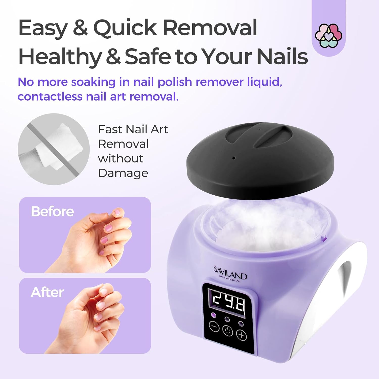 SAVILAND Automatic Gel Nail Polish Remover Machine for Home Salon Use 2 Speeds - Image 2