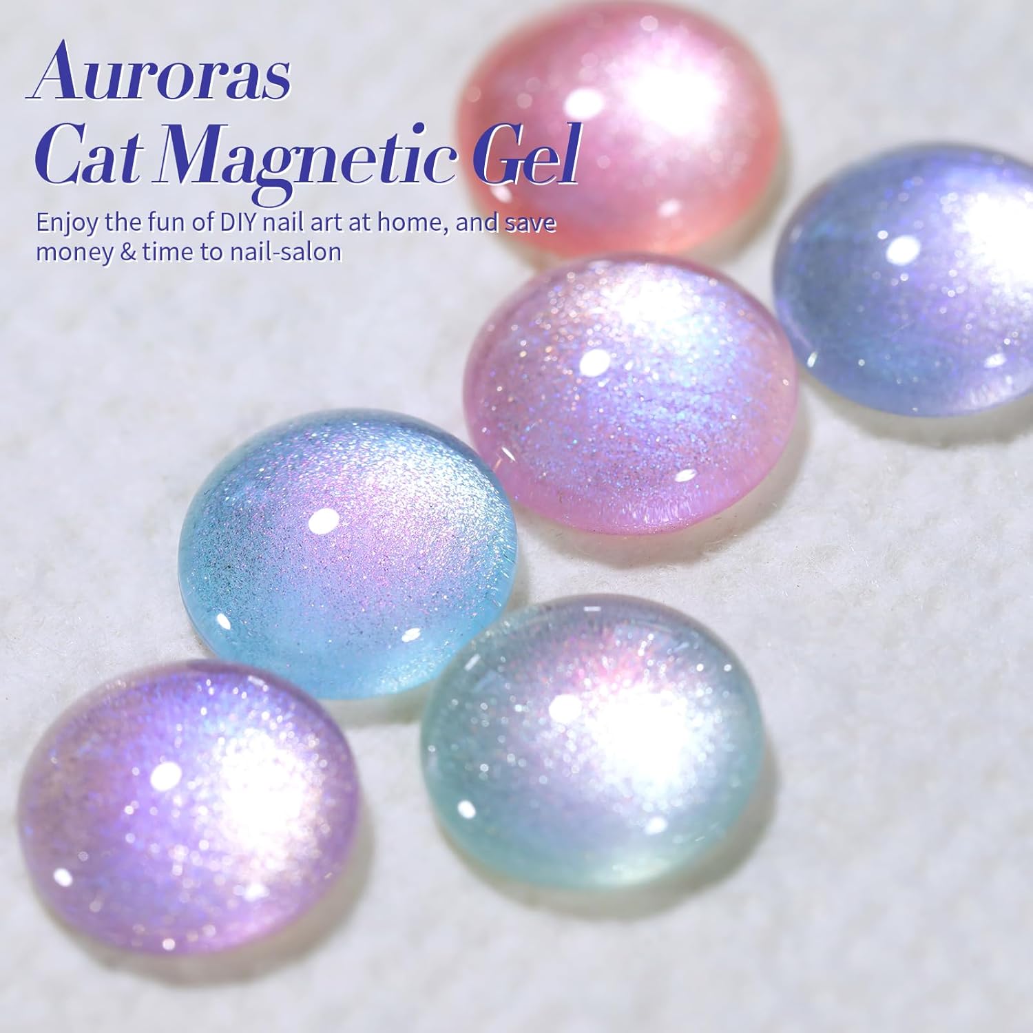 Born Pretty Aurora Cat Magnetic Gel Nail Polish Set 6 Colors Shimmer Glitter - Image 9